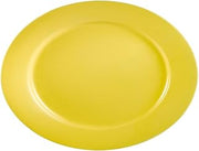 CAC China LV-14-Y Oval Platter R.E. Yellow 12 1/2" Stoneware Oval, Color, Set of 12