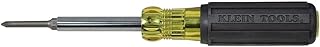 KLEIN TOOLS 32559 Multi-bit Screwdriver / Nut Driver, Extended Reach 6-in-1 Tool with Nut Driver, Phillips and Slotted Bits