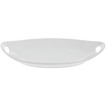 Oval Platter w/ Handle by BIA Cordon Bleu – 15 inches, Porcelain, White, Model VZS-003