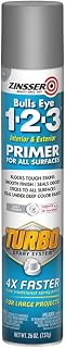 Zinsser 12-Pack of 26 oz 343748 Bulls Eye 1-2-3 Gray Interior and Exterior Primer Turbo Spray