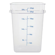 Clear Square Food Storage Container - 11 13/100" L x 11 13/100" W x 15 18/25" H by HUBERT – Plastic, Clear, Model 0105007-PC