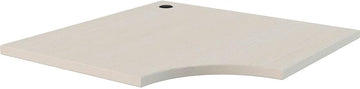 Interion Modular Partition Corner Worksurface, 36"W x 24"D, White Ash