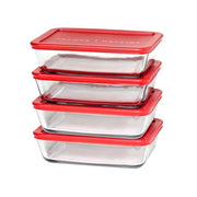 Anchor Hocking Red / Large / 6.0 cups Container Sets