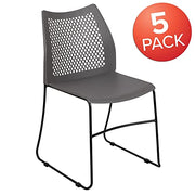Flash Furniture Grey / Set of 5 / Classic Stacking Chairs