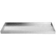 Food Merchandising Pans with Tapered Corners Stainless Steel Deli Display Pan - 20" L x 12" W x 1" D by HUBERT – Stainless Steel, Silver, Model STP-201201