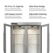 Traulsen (2) Glass Doors / Silver / 45.13 cubic_feet Refrigerators