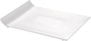 CAC China SF-P26 Sunrise Square New Bone White Porcelain Rectangular Flat Platter, 16-1/2 by 11 by 1-1/2-Inch, 8-Pack