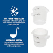 Carlisle FoodService Products 1 Quart / 12 / White Lids