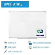 MasterVision 24"W x 18"H / White / Melamine Dry Erase Boards