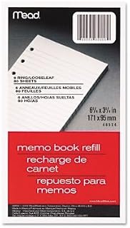 Meadwestvaco 46534 80 Count 3-3/4" X 6-3/4" Memo Book Refill