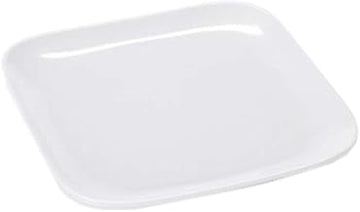 GET CS-6119-W Siciliano Plates, 9.5" L x 9.5" W Melamine Coupe Plate, White, Case of 1 Dozen