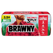 Brawny 8 Rolls (114 Sheets each) / White / 8 Triple Rolls (114 Sheets Each) Paper Towels