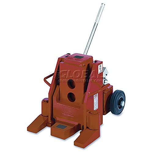 Hydraulic Toe & Saddle Jack by GKS Perfekt – 18.6"L x 12.5"W x 12.5"H, Steel with Cast Iron Toe, Red, Model 1-10184