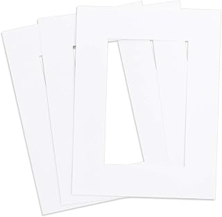 Hygloss White Products Cardstock Rectangle Paper Frame 4.75" x 6.75” -Opening Size 2-3/4” x 4-3/4” -24 Count, Small (4.75" x 6.75")