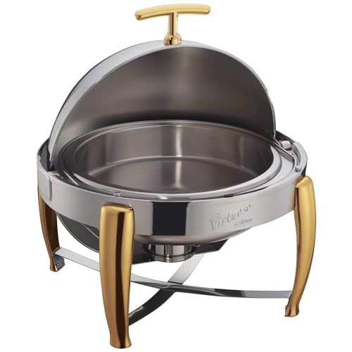 Winco 6 Quart / Chafer / Gold Accent Cookware