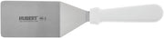 HUBERT Spatula with White Plastic Handle Stainless Steel Solid - 4" L Blade