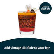 Libbey Tiki Rocks Black / 4 Count (Pack of 1) / Tiki Old Fashioned Glasses