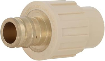 SharkBite 1/2" x 1/2" PEX Expansion CPVC Adapter | High-Performance, Lead-Free DZR Brass and CVPC, Dual-End Compatibility, Potable Water and Hydronic Heating, UAB916LFA