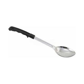 15" Plastic Basting Spoon with Stop Hook Handle by Winco – 15", Stainless Steel, Stainless Steel, Black, Model BHPP-15