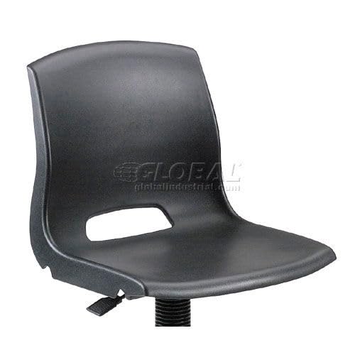 Contoured Plastic Stool by Global Industrial – Plastic, Black, Model 820GKX1