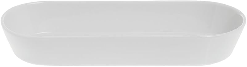 BIA Cordon Bleu Oblong White Porcelain Platter - 11 3/4" L x 4 3/4" W x 3 3/4" H