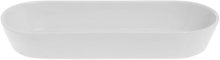 BIA Cordon Bleu Oblong White Porcelain Platter - 11 3/4" L x 4 3/4" W x 3 3/4" H
