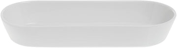 BIA Cordon Bleu Oblong White Porcelain Platter - 11 3/4" L x 4 3/4" W x 3 3/4" H