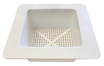 11-3/4" Plastic Floor Drain Strainer by Krowne – 8"X8"X4", Plastic, Silver, Model 30-141