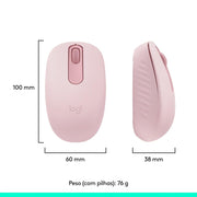 Logitech Pink / 3.9" x 2.4" x 1.5" / 1 Mice