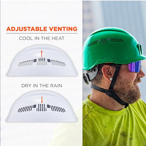 Ergodyne Green / 6.5 – 8 / Safety Helmet - Type 2, Class C Hard Hats
