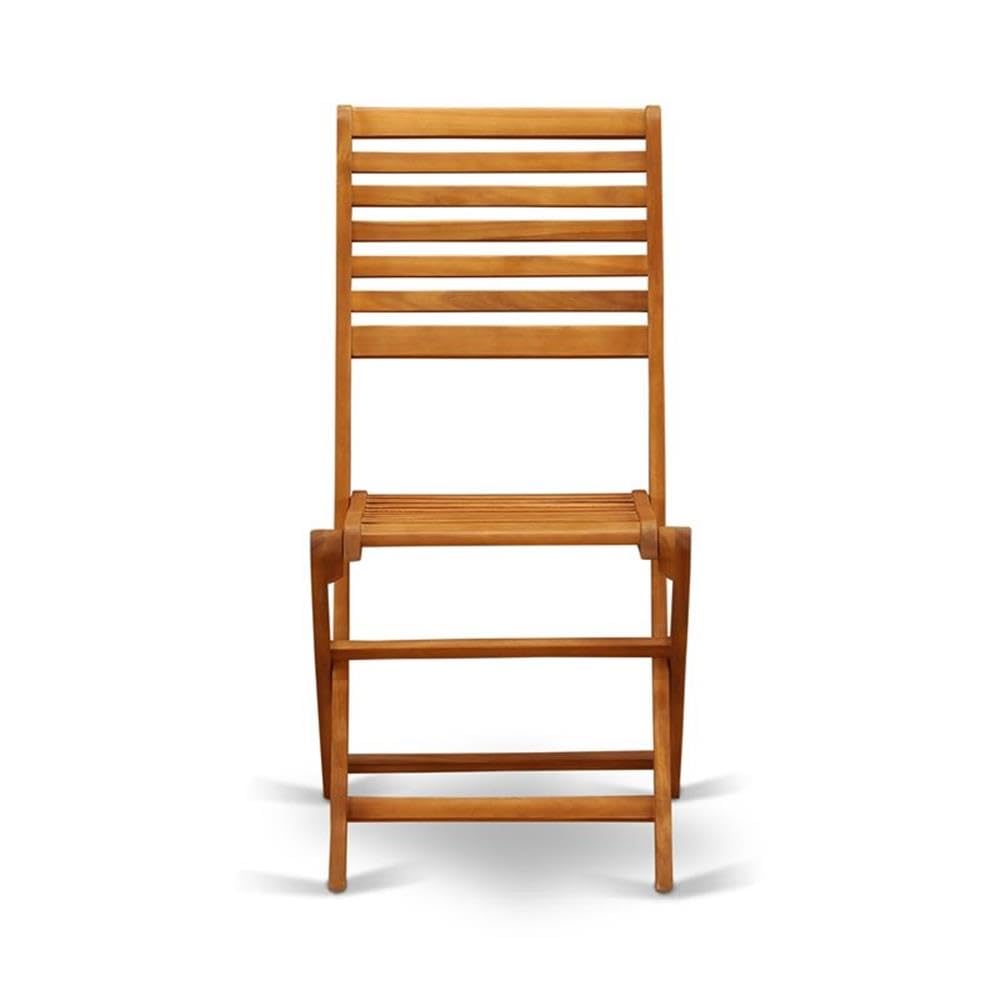 East West Furniture Natural Oil / BBSCWNA / Set of 2 Patio Dining Chairs