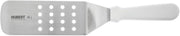 HUBERT Perforated Food Turner Stainless Steel with White Polypropylene Handle - 8"L Blade