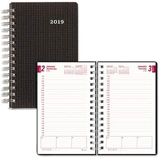 Rediform Brownline DuraFlex Daily Planner, 5 x 8, Black