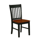 Wooden Dining Chair with Ladder Back by Furnifact – Wood, Black & Cherry, Pack of 2