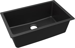 Elkay ELGRU13022BK0 Quartz Classic 29-1/2" x 18-3/4" x 9-1/2", Single Bowl Undermount Sink, Black