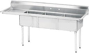 Advance Tabco FE-3-1812-18L-X 18" x 18" x 12" 3-Compartment Sink