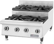 Garland GTOG36-SU6 Heavy Duty 36"W Countertop Gas Step-Up Hotplate with (6) 30,000 Btu Starfire Pro Open Burners