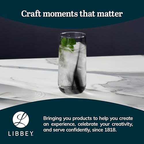 Libbey Ascent Black Ribbon / 8 Count (Pack of 1) / Ascent Tumblers & Water Glasses