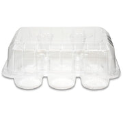 1/2 Dozen Cupcake Container (6 cavities) by Cake S.O.S – 350.0 milliliters, Plastic, Clear, Model LBH6656