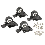 2" Swivel Locking Caster Kit by Global Industrial – 4"L x 12.6"W x 2.36"H, Alloy Steel, Black, Model 239191