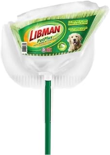 Libman 129807 8.5 in. Pet Plus Angle Broom Green & White - Pack of 4