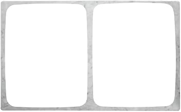 HUBERT Cold Tile 1/2 Size Faux Marble Melamine - 21" L x 12 3/4" W