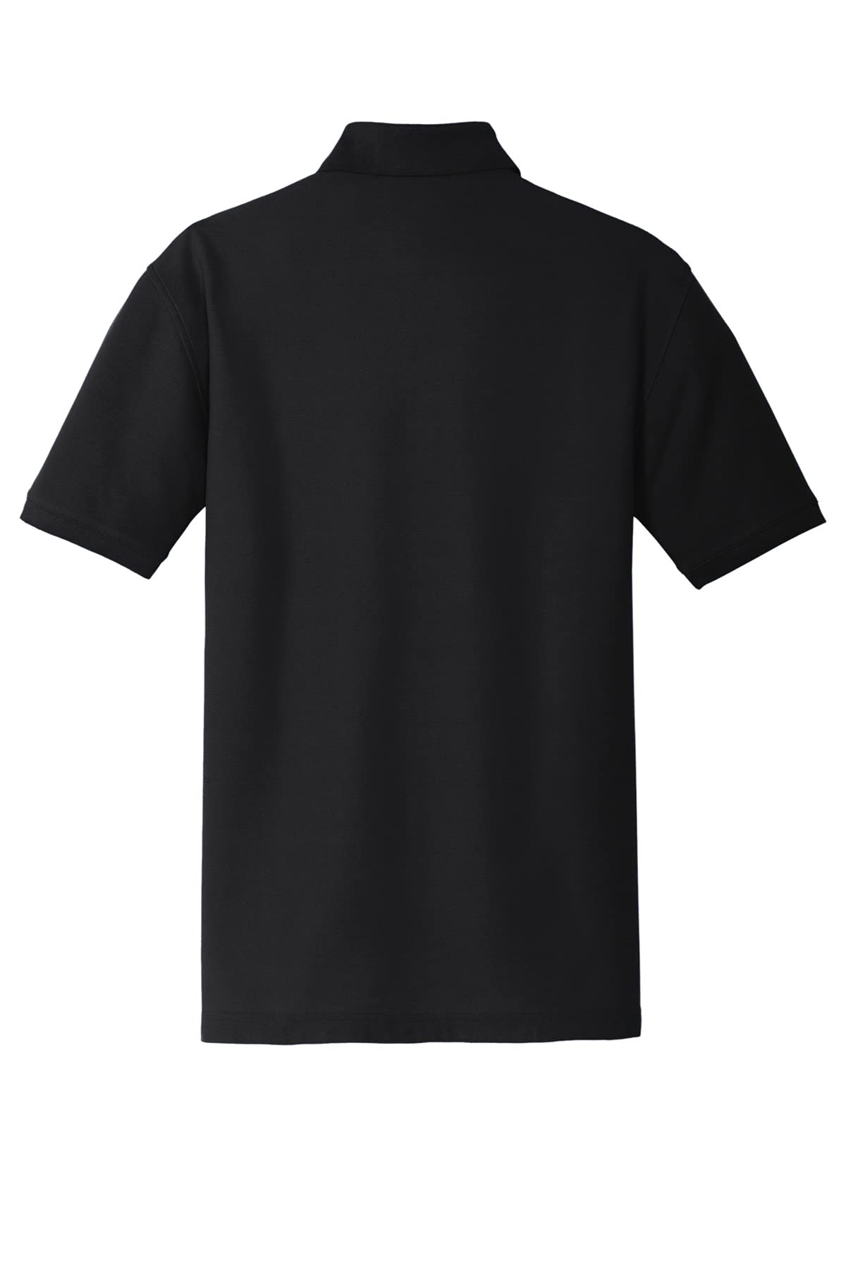 Unisex Core Classic Pique Polo by Port Authority – Large, Cotton/Polyester Blend, Deep Black, Model 1143254