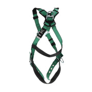 V-Form Full Body Safety Harness - Size: Standard (Medium) by MSA – Standard, Polyester, Green, Model 10197215