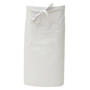 Waist Apron with Pockets White Poly Cotton - 30"L x 36"W by HUBERT – One Size, Cotton/Polyester, White, Model MT124-WH