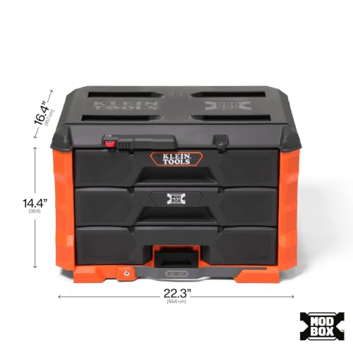 KLEIN TOOLS 3-Drawer / Orange / 50.0 pounds Tool Boxes