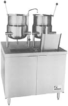 Crown DMT-10-6 Direct Steam Kettle Cabinet Assembly with 1 (6) Gallon Kettle, 1 (10) Gallon Kettle & 36" Cabinet Base