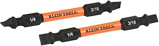 32493HD Replacement Bit for Klein Tools Multi-Bit Screwdriver/Nut Drivers for Cat. Nos. 32313HD, 32315HD, 32305HD, Impact Rated ProFlex Bits, 3/16-Inch Slotted and 1/4-Inch Slotted Tips