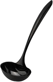 Cuisipro Tempo Mini Ladle (14-Inch, Black) | Stainless steel body, heat-resistant ergonomic handle, dishwasher safe