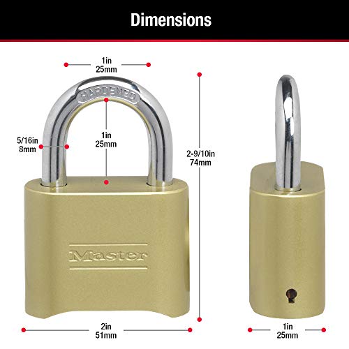 Master Lock 40 Pack / Gold / Number Combination Combination Padlocks